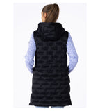 Damen Wattierte lange Steppweste Tessy