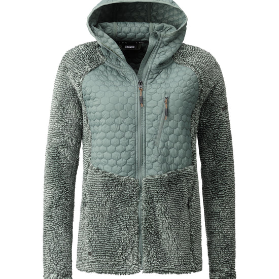 LPO Hybridjacke, Fleecejacke - Fedora in Farbe dunkelgrün, Damen