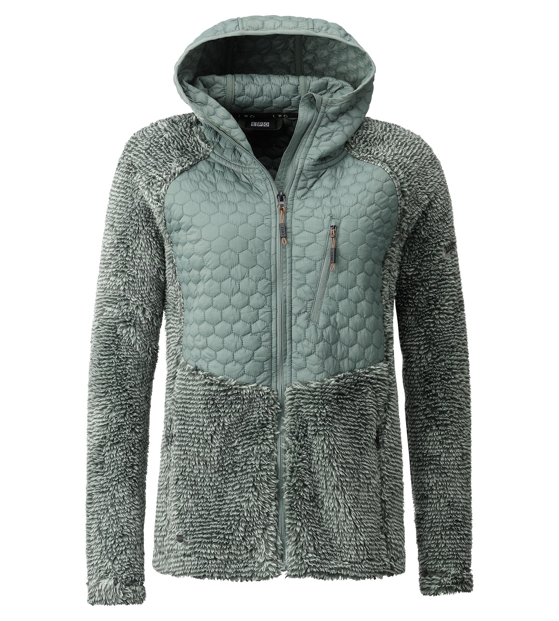 LPO Hybridjacke, Fleecejacke - Fedora in Farbe dunkelgrün, Damen