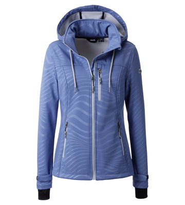LPO Softshelljacke, gemustert - Sarina in Farbe blau, Damen