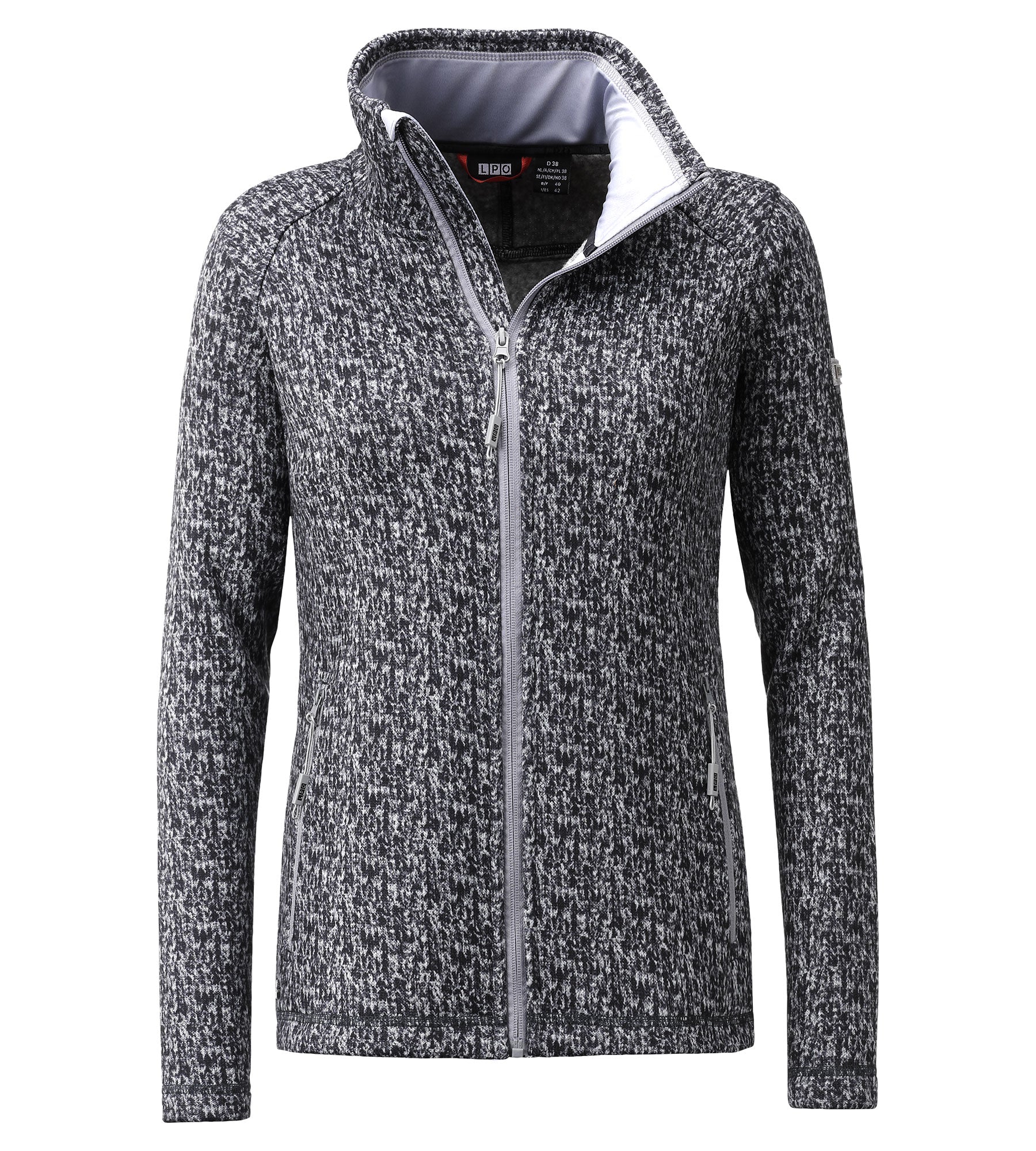 LPO Fleecejacke, Strickjacke - Lovis in Farbe dunkelgrau, Damen