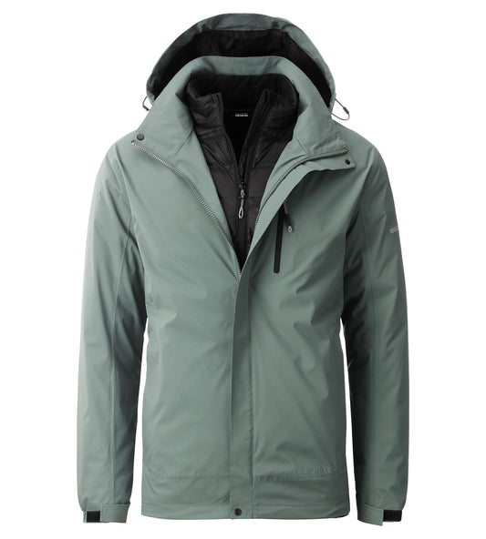 LPO 3 in 1 Jacke, Outdoorjacke Kosmo in Farbe dunkelgrün, Herren