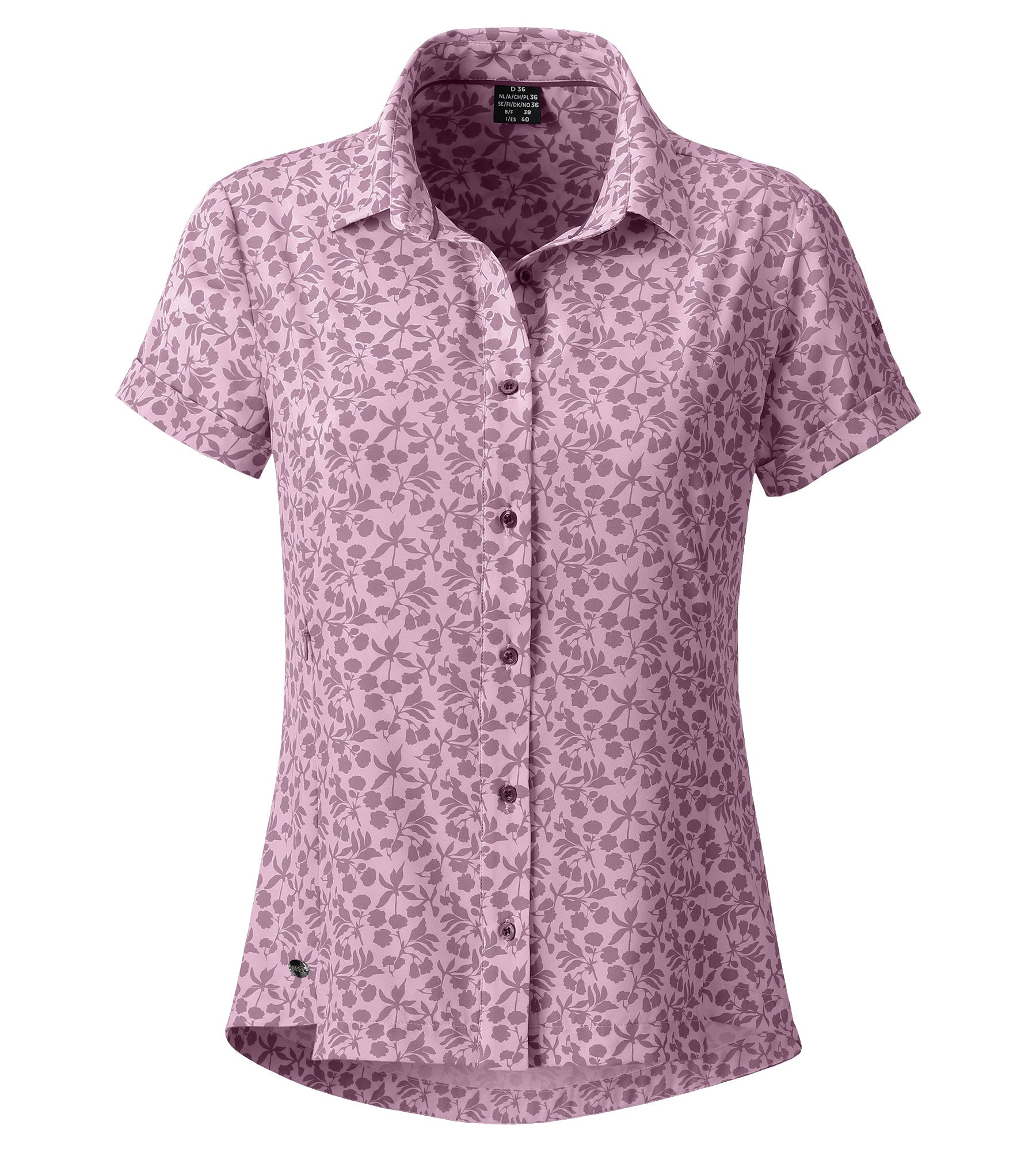 LPO Funktionsbluse, gemusterte Bluse - Nella in Farbe beere, Damen