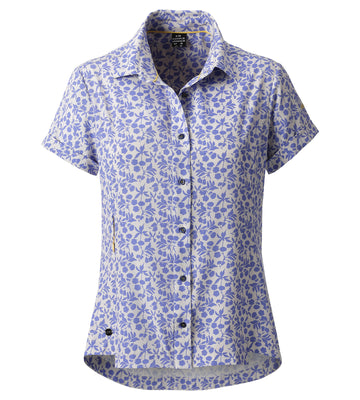 LPO Funktionsbluse, gemusterte Bluse - Nella in Farbe blau, Damen