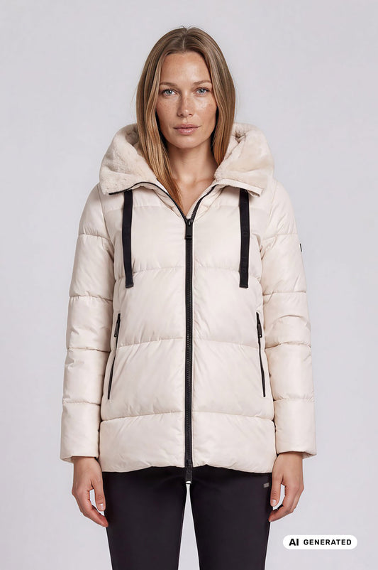 Steppjacke mit Webpelz Evita