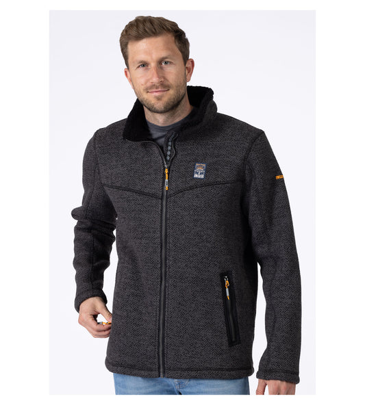 Herren Double Face Fleecejacke James